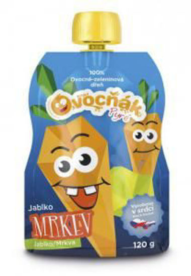 Obrázek Ovocné pyré jablko mrkev 120g Ovocňák