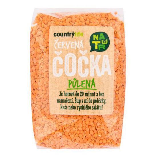 Obrázek Čočka červená půlená 500g Country life