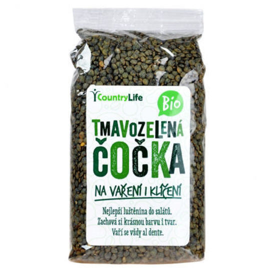 Obrázek Čočka tmavozelená 500g BIO COUNTRY LIFE