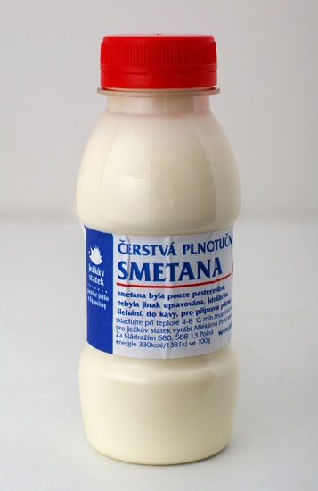 Obrázek Smetana čerstvá 250ml mlékárna Polná Ježkův statek
