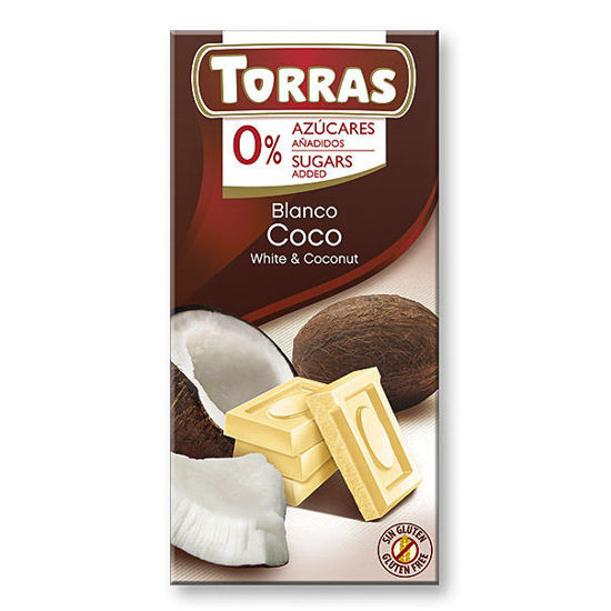 Obrázek Bílá čokoláda s kokosem 75g Torras
