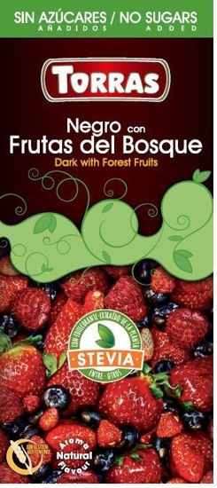 Obrázek Čokoláda stevia s lesními plody 125g Deleos