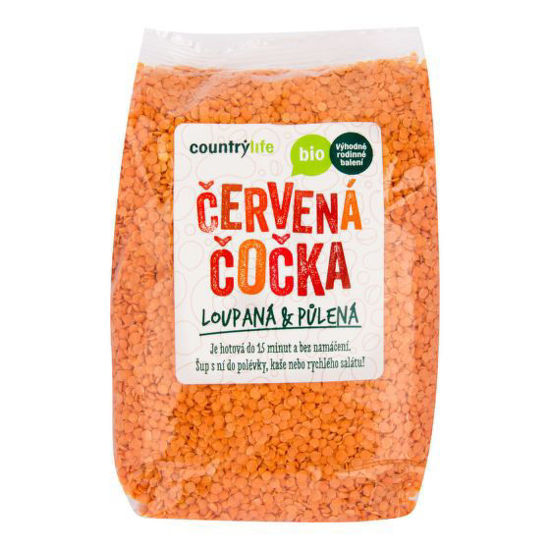 Obrázek Čočka červená půlená BIO 1kg County life