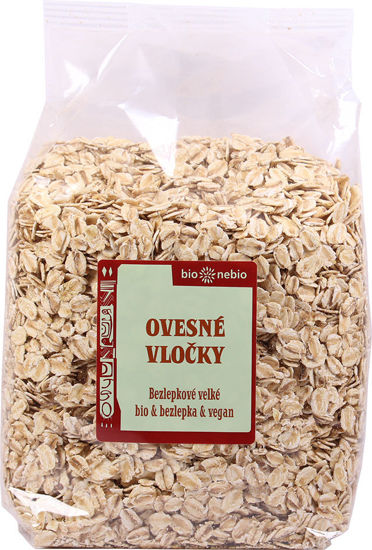 Obrázek Ovesné bezlepkové vločky 500g BioNebio