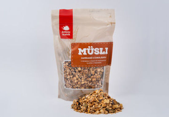 Obrázek Musli zapékané s čokoladou 300g Ježkův statek