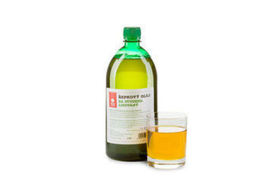Obrázek Řepkový olej za studena lisovaný 1l Ježkův Statek