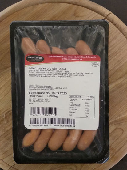 Obrázek Telecí párky pro děti 200g