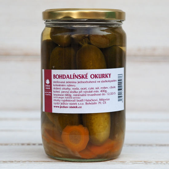Obrázek Bohdalínské okurky 680g Ježkův statek