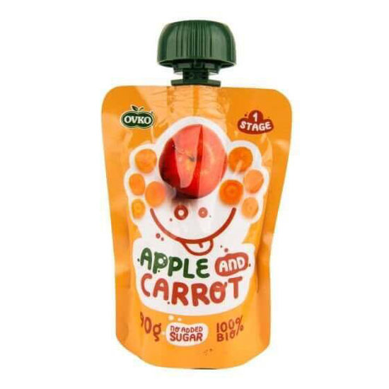 Obrázek Kapsička jablko, karotka 90g Ovko