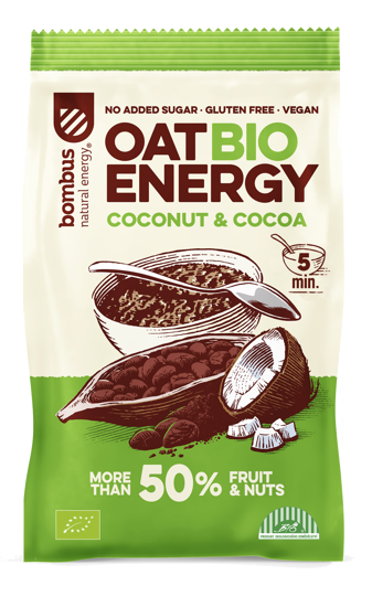 Obrázek Bombus oat Bio energy kokos a kakao 65g