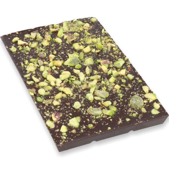 Obrázek Čokoládová tabulka hořká + pistacie 100g Chocotopia
