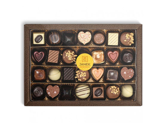 Obrázek Dárková krabička pralinek 28ks Janek
