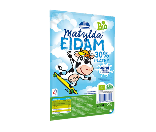 Obrázek Matylda bio Eidam 30% plátky 100g Milko