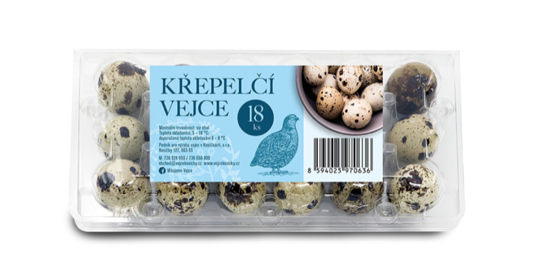 Obrázek Křepelčí vejce 18ks Vejce Kosičky