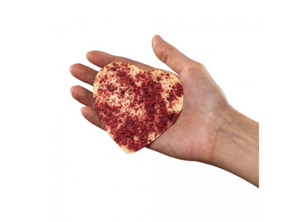 Obrázek //Srdíčko s drcenými malinami, ostružinami bílá 60g Janek