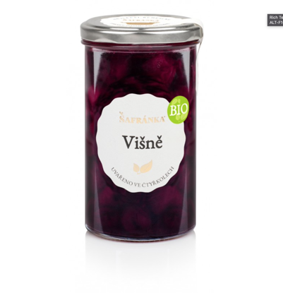 Obrázek BIO Višně džem výběrový 300g Šafránka